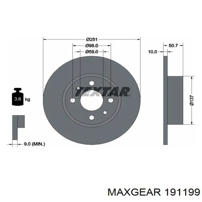 Задні дискові гальма Maxgear 191199 ціна, від 25.10 USD
