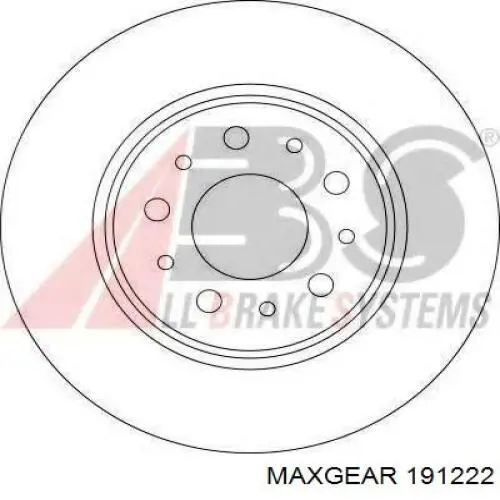 Диск гальмівний задній 191222 Maxgear