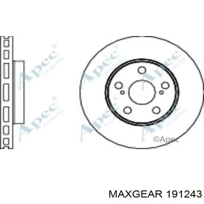 Купити 191243 Maxgear Ротор гальмівний