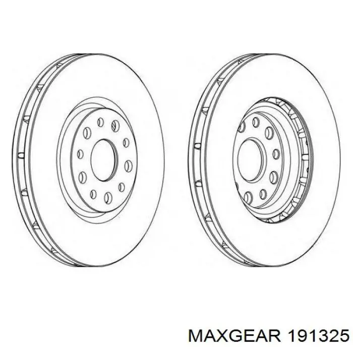 191325 Maxgear Гальмо дискове переднє