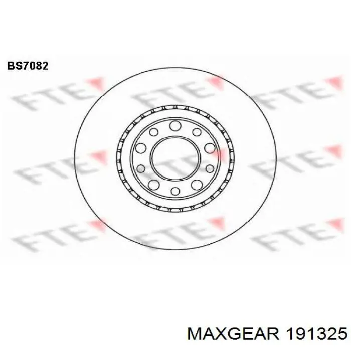 Диск переднього гальма Maxgear 191325 ціна, від 35.05 USD