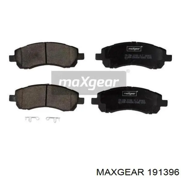 Колодки гальмівні передні, дискові 191396 Maxgear