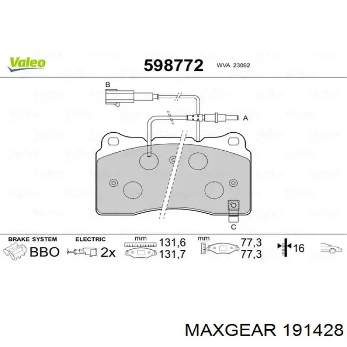 Гальмівні колодки VALEO 302318 ціна, від 32.67 USD