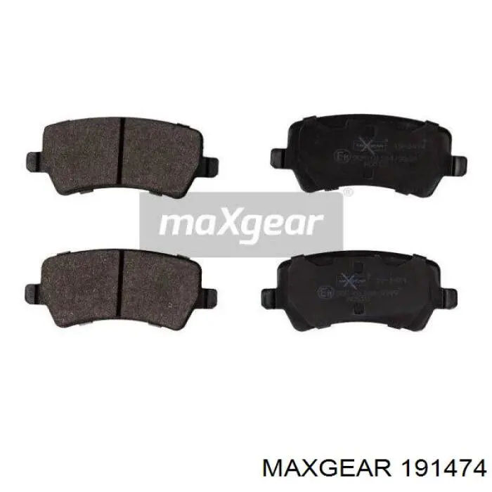 Колодки гальмові задні, дискові 191474 Maxgear