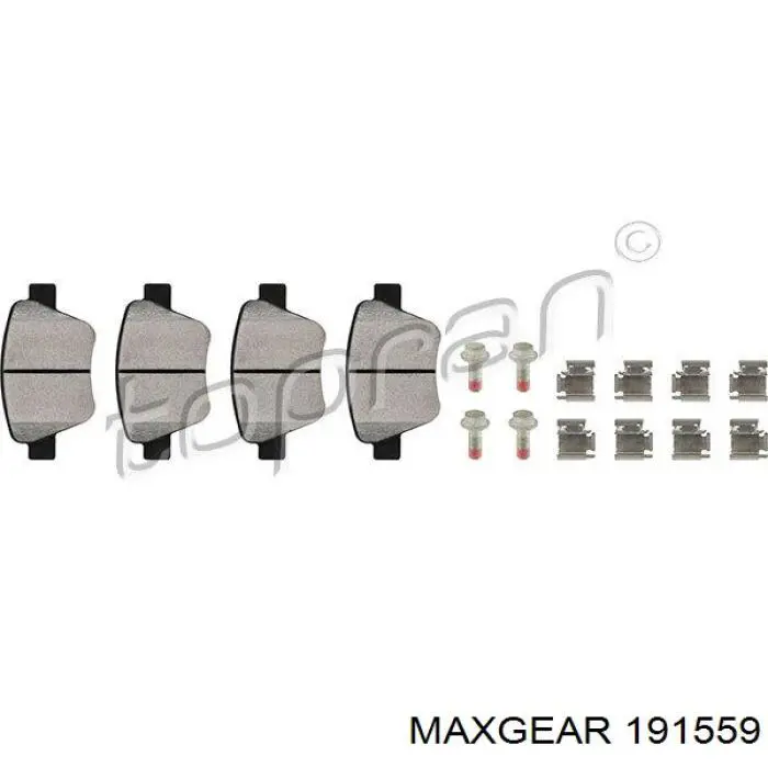 Задні гальмівні колодки 191559 Maxgear