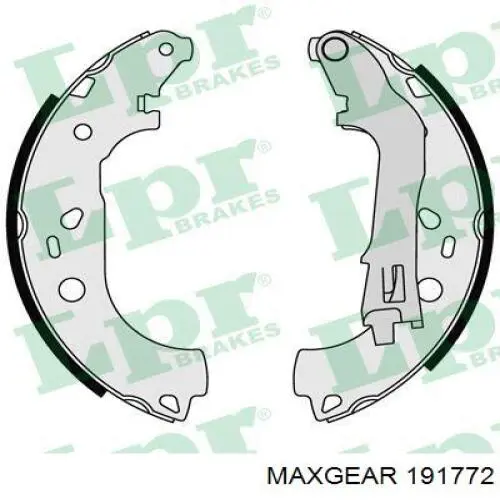 Колодки гальмові задні, барабанні 191772 Maxgear