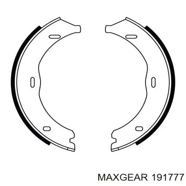 191777 Maxgear Гальмівні колодки ручника