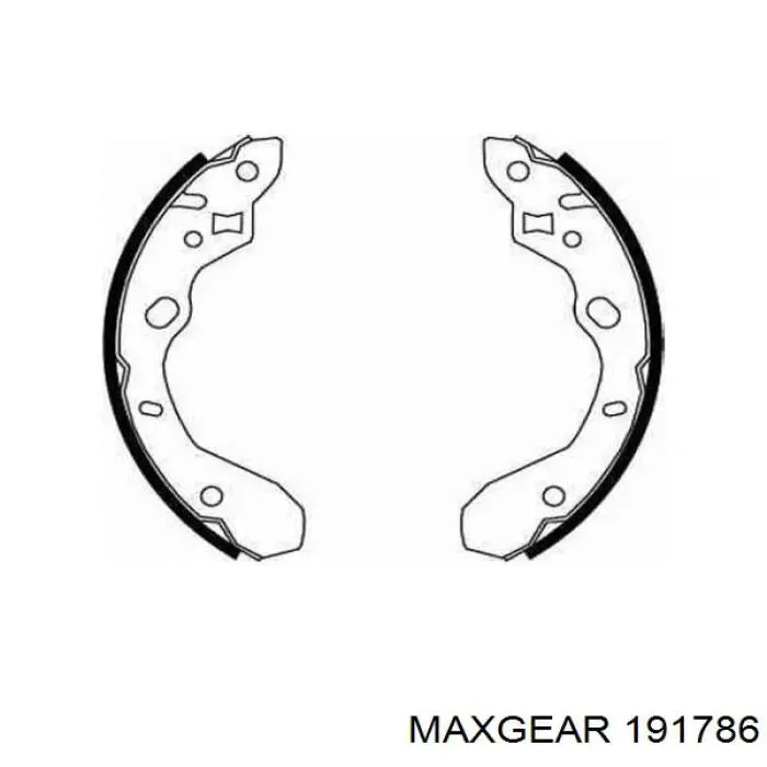 Колодки гальмові задні, барабанні Maxgear 191786 ціна, від 18.85 USD