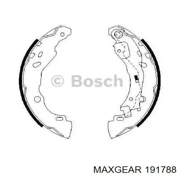 191788 Maxgear Колодки гальмівні задні, барабанні
