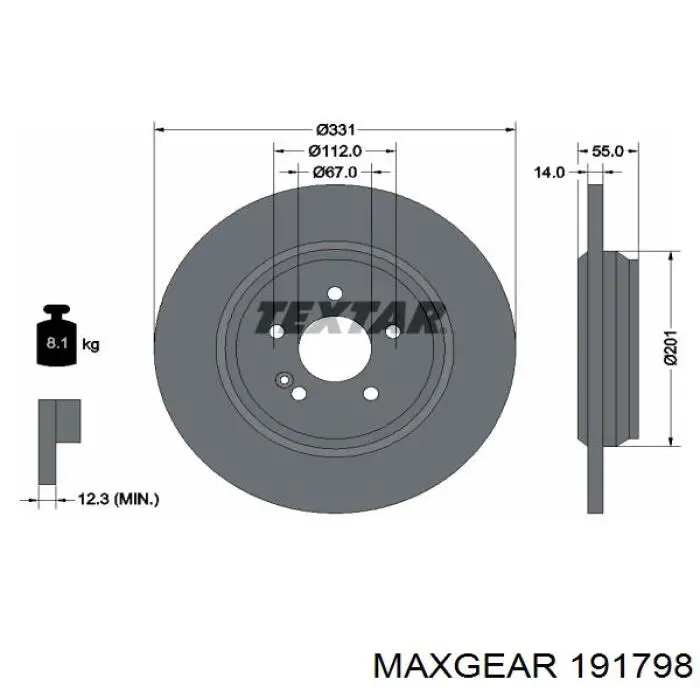 Задні дискові гальма Maxgear 191798 ціна, від 49.06 USD
