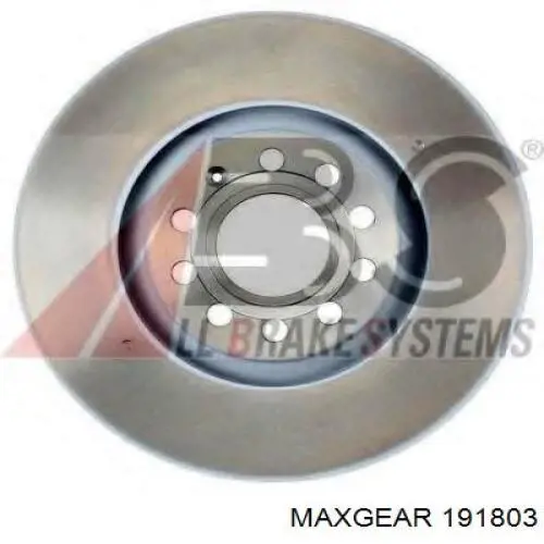 Диск гальмівний передній Maxgear 191803