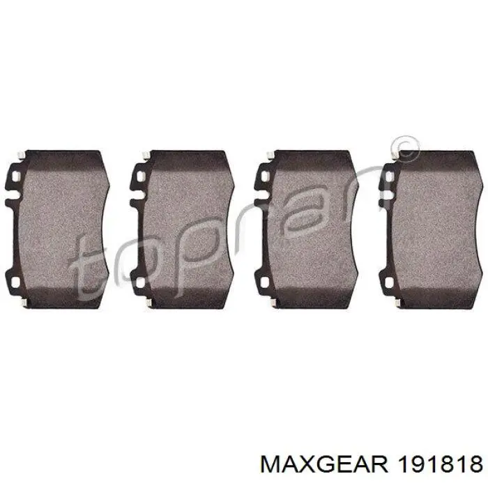 Купити 191818 Maxgear Колодки гальмівні передні, дискові
