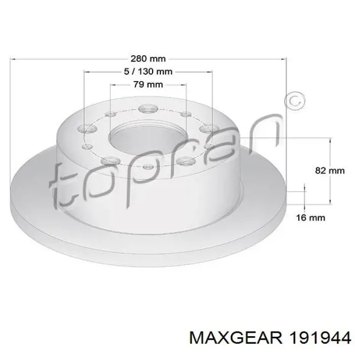 Гальмівні диски 191944 Maxgear