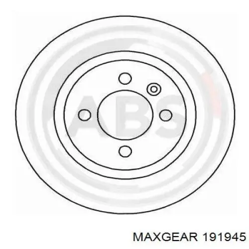 191945 Maxgear диск гальмівний передній