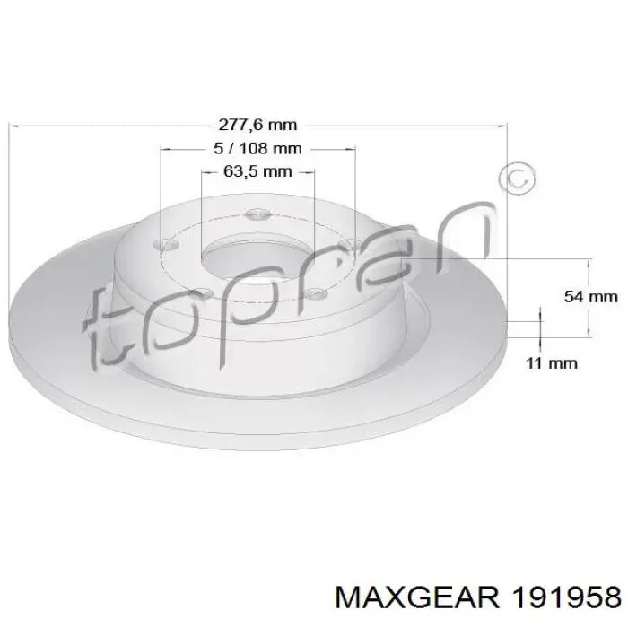 Задні дискові гальма Maxgear 191958 ціна, від 29.80 USD