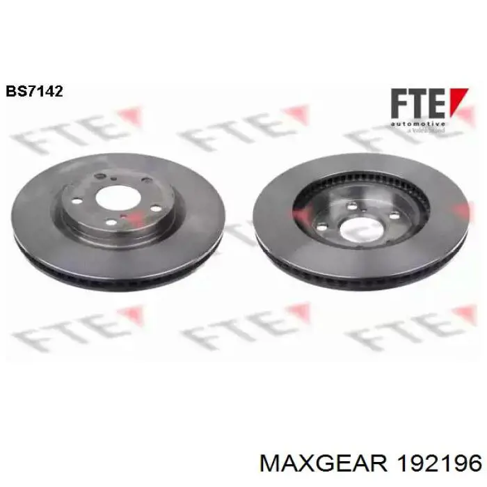 Гальмівні диски передні 192196 Maxgear