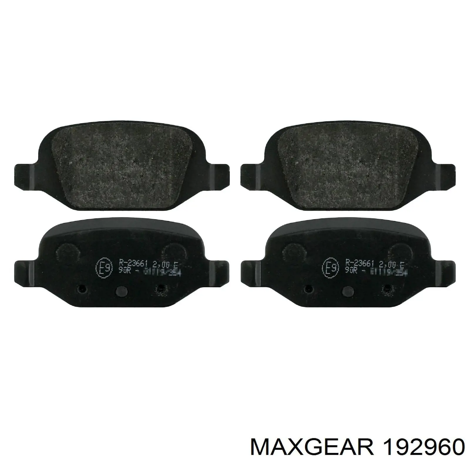 192960 Maxgear Колодки гальмівні задні, дискові