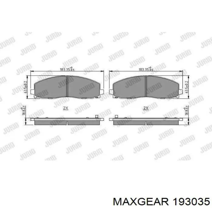 Гальмівні колодки Maxgear 193035 ціна, від 42.31 USD