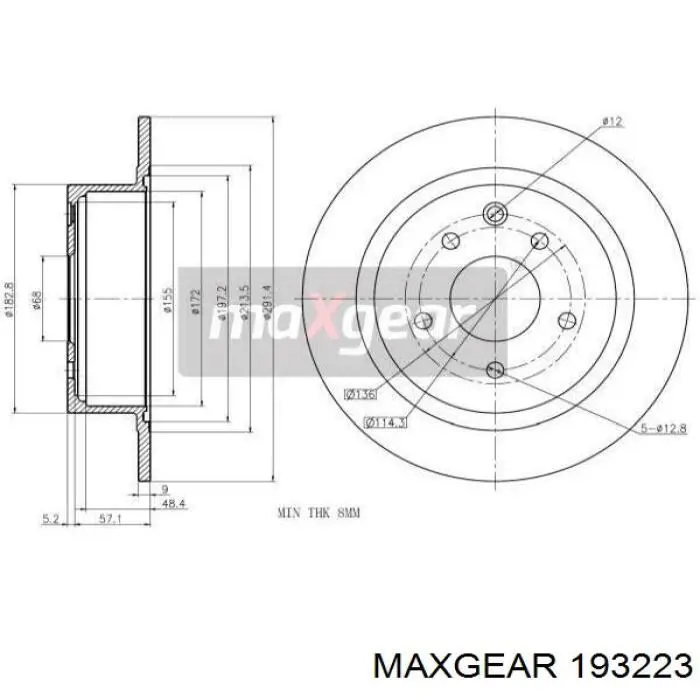 Барабан гальмівний задній Bosch 986477215
