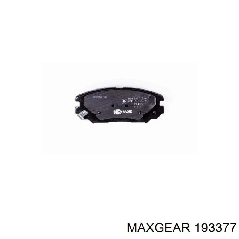 Купити 193377 Maxgear Колодки гальмівні передні, дискові