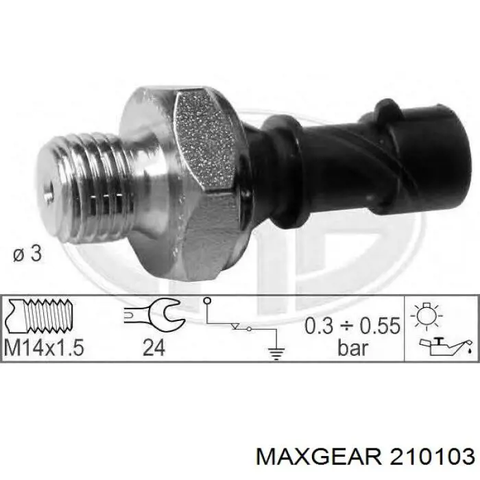 210103 Maxgear датчик тиску масла