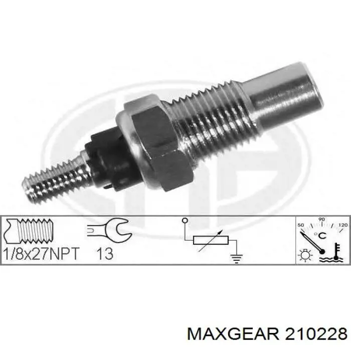 Датчик температури охолоджуючої рідини 210228 Maxgear