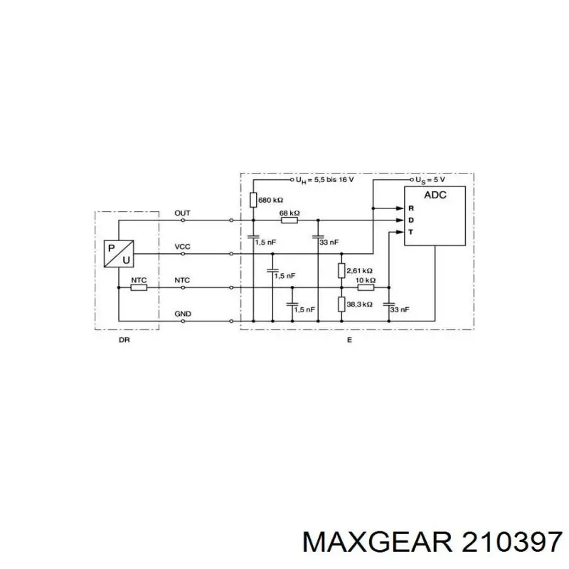 Датчик тиску повітря Maxgear 210397