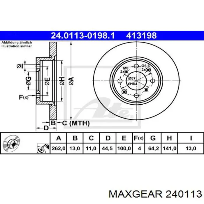 Датчик обертів колінвалу Maxgear 240113 ціна, від 27.79 USD