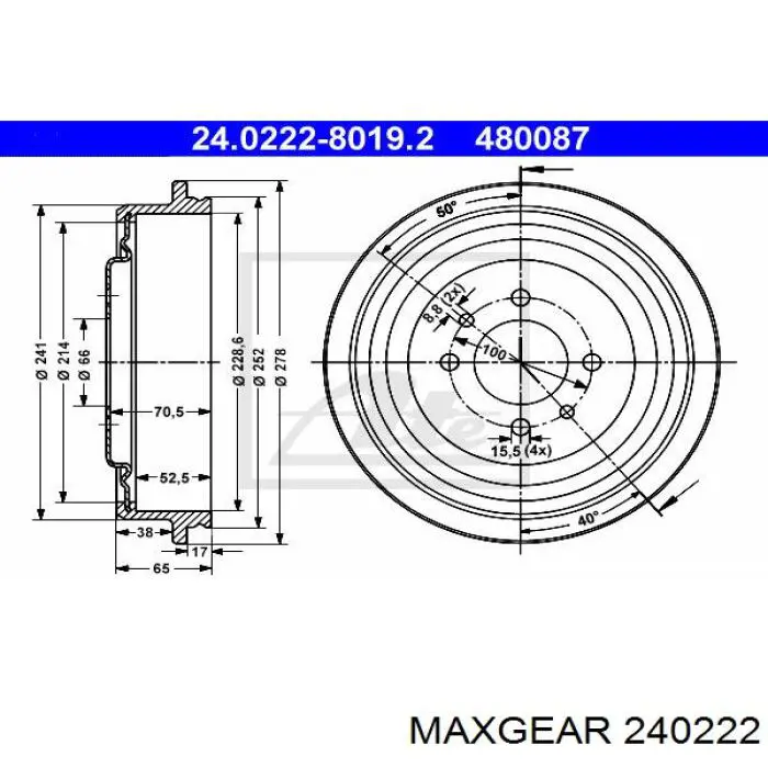 Датчик обертів колінвалу Maxgear 240222 ціна, від 25.36 USD