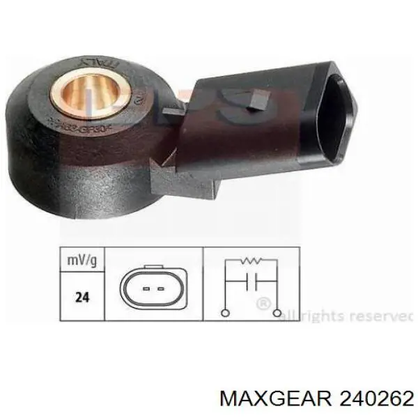 Датчик обертів колінвалу Maxgear 240262 ціна, від 23.48 USD