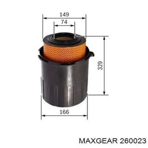 Повітряний фільтр A0160943202 Mercedes