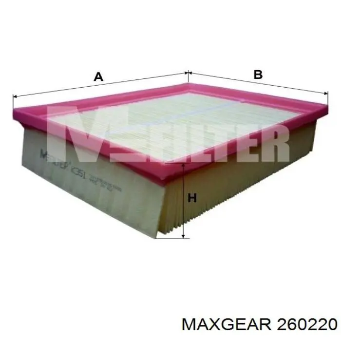 Фільтр повітряний Maxgear 260220