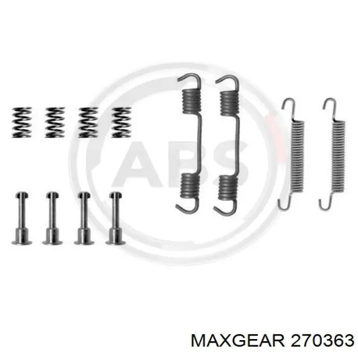 Ремкомплект гальмівних колодок 270363 Maxgear