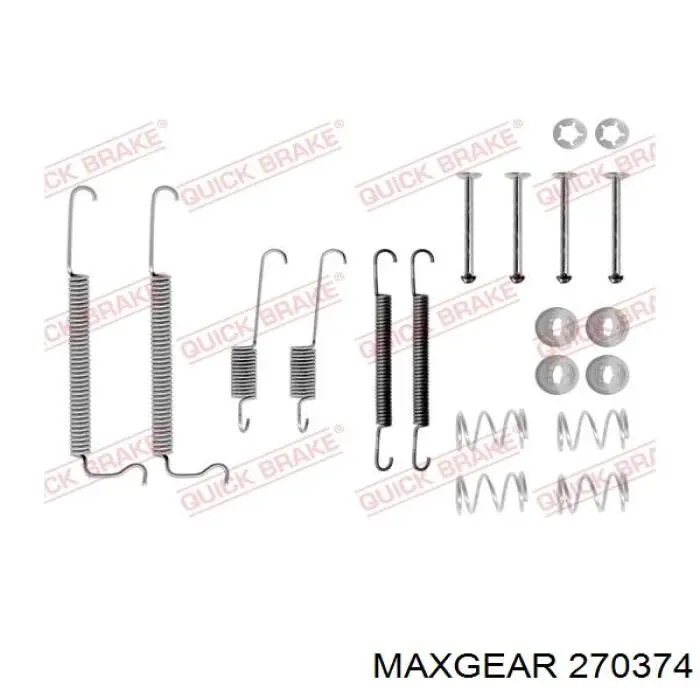 270374 Maxgear ремкомплект гальмівних колодок