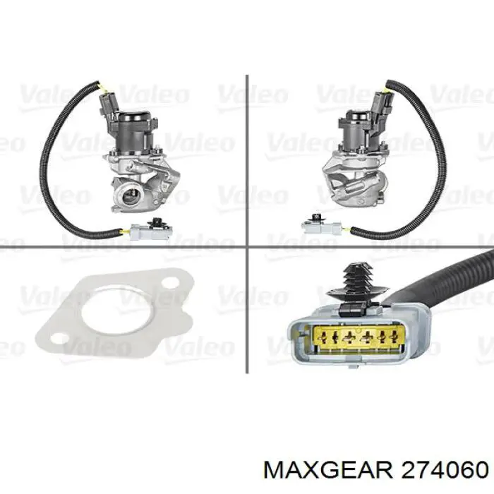 Клапан EGR, рециркуляції газів 274060 Maxgear