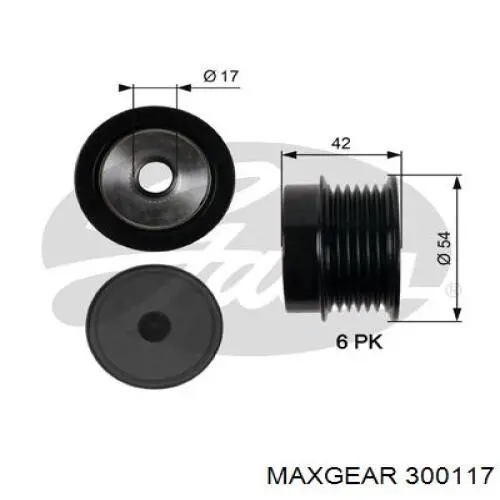 Інерційний шків Maxgear 300117 ціна, від 43.93 USD