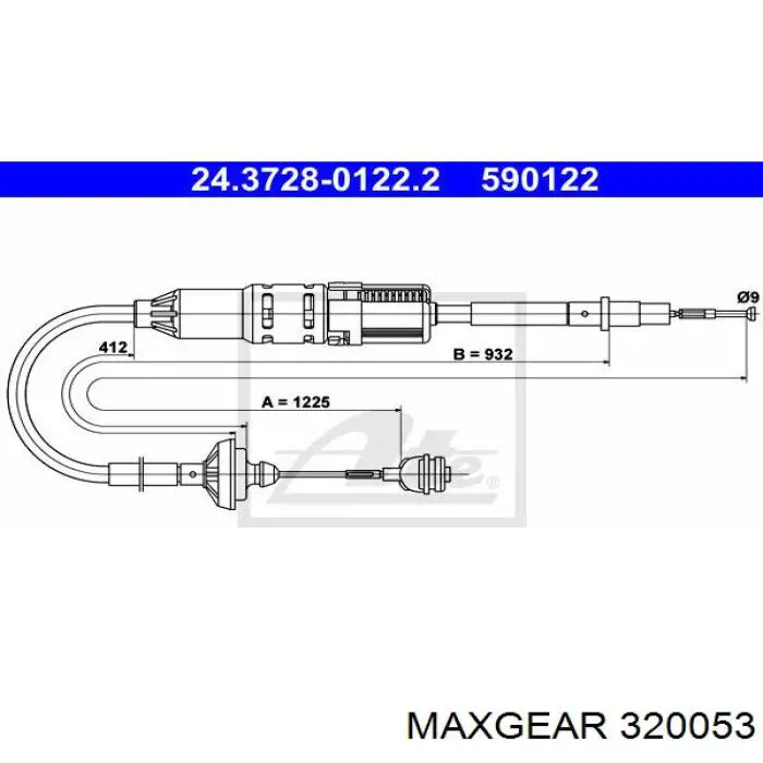 Купити 320053 Maxgear Трос зчеплення