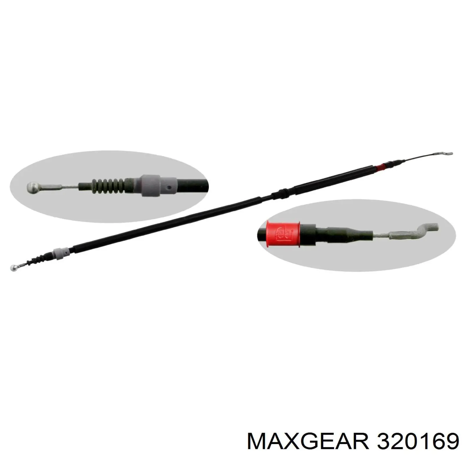 Трос ручного гальма задній, правий/лівий Maxgear 320169 ціна, від 8.42 USD