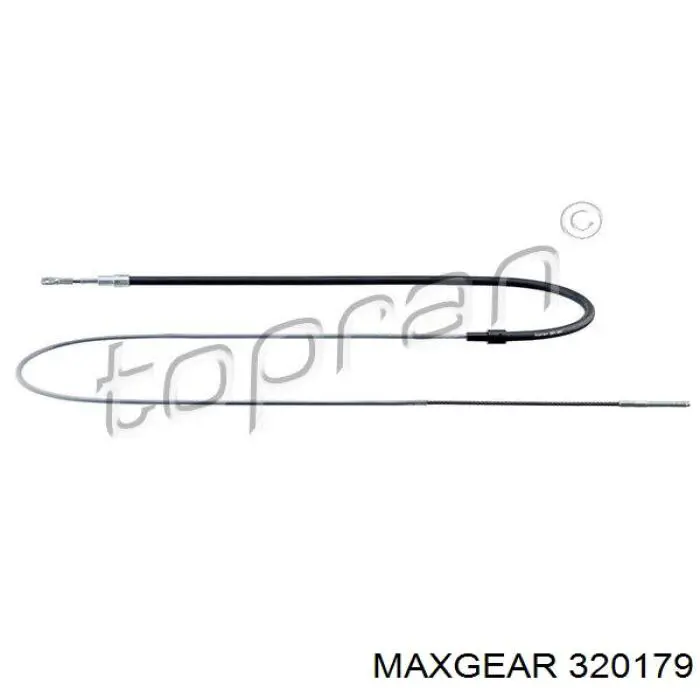 Трос ручного гальма задній, правий/лівий 320179 Maxgear