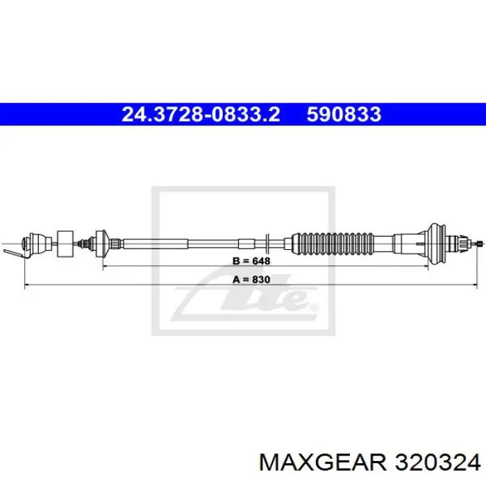 Купити 320324 Maxgear Трос зчеплення