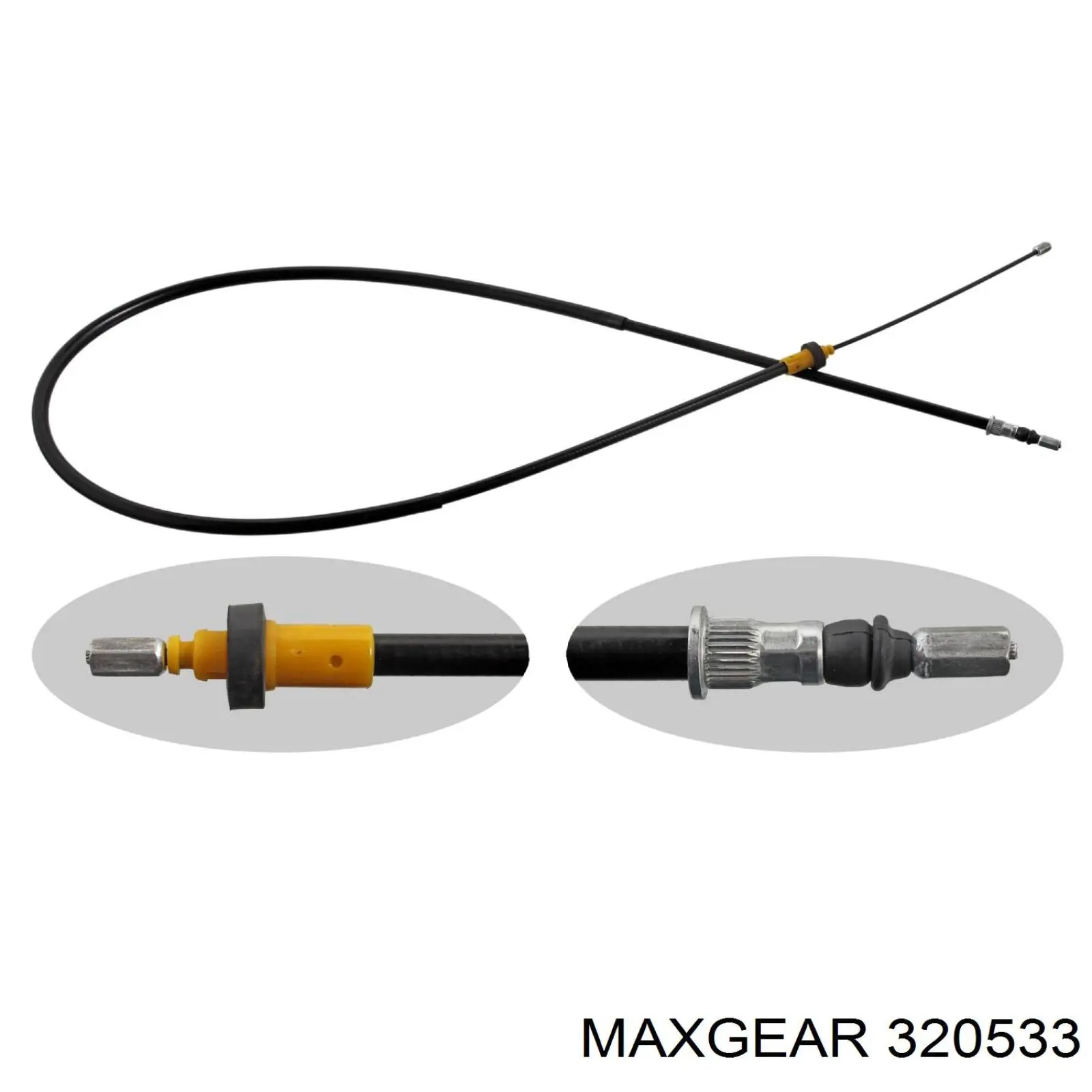320533 Maxgear трос ручного гальма задній, правий/лівий