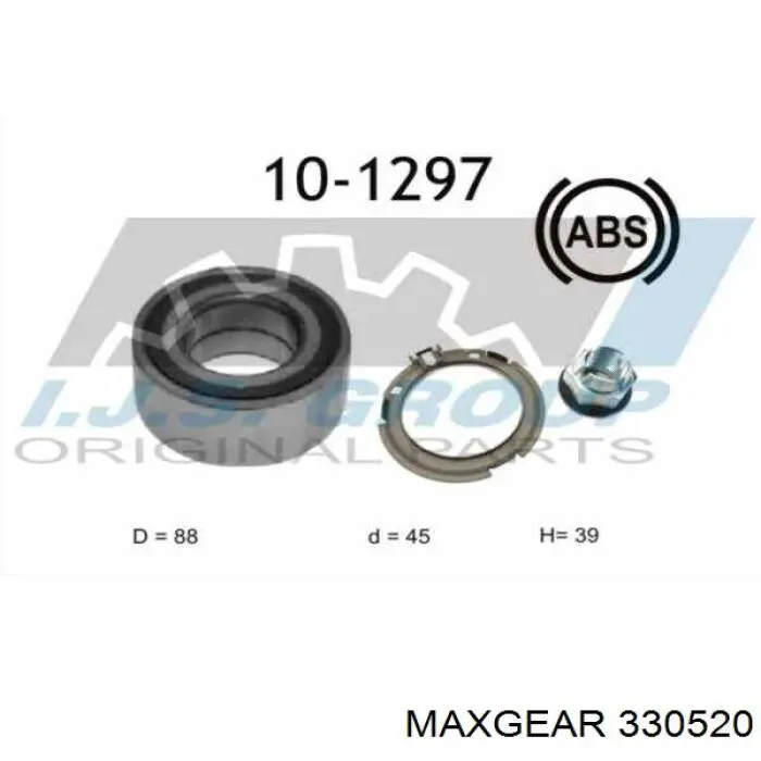 Підшипник ступиці 330520 Maxgear