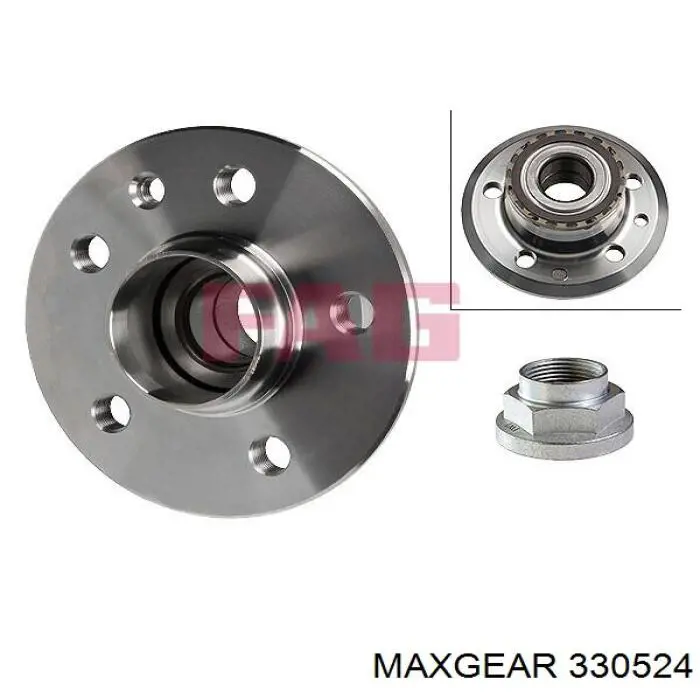 Підшипник задньої ступиці 330524 Maxgear