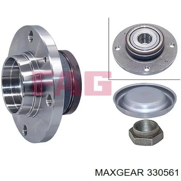 Купити 330561 Maxgear Підшипник ступиці колеса