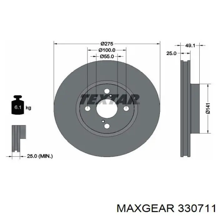 Купити 330711 Maxgear Підшипник ступиці колеса