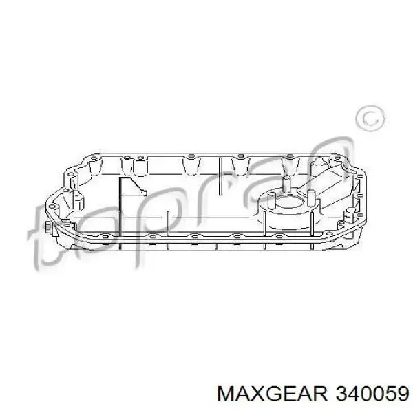 340059 Maxgear піддон масляний картера двигуна, нижня частина