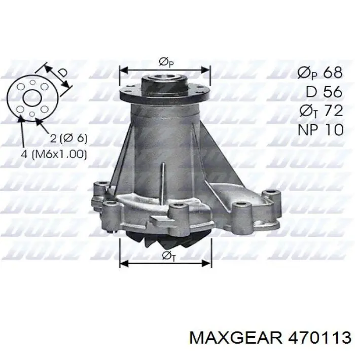 470113 Maxgear помпа водяна, (насос охолодження)