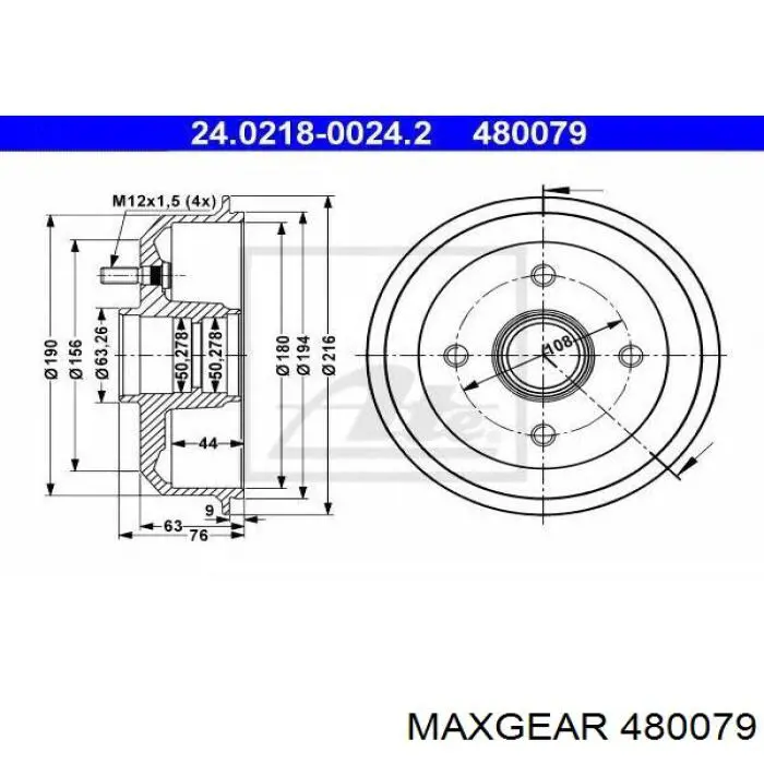 Купити 480079 Maxgear Насос гідравліки