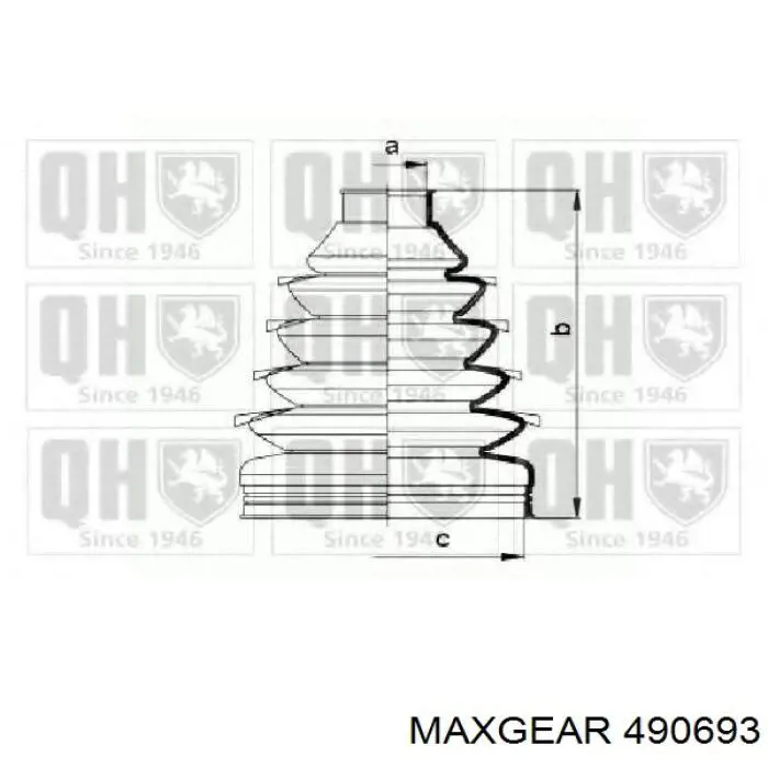 Пильник гранати внутрішній, передній півосі Maxgear 490693 ціна, від 12.39 USD