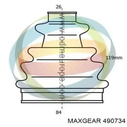 Пильник ШРКШ зовнішній Maxgear 490734